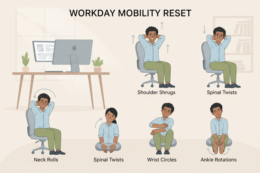 The Workday Mobility Reset for Calm, Comfortable Movement
